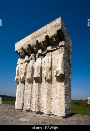 Memorial at the site of Plaszow Nazi Concentration Camp Krakow Poland Stock Photo