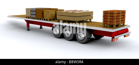 Heavy goods vehicle with load Stock Photo