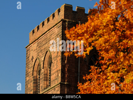 Autumn at Shrewsbury Abbey, Shropshire, West Midlands, England Stock Photo