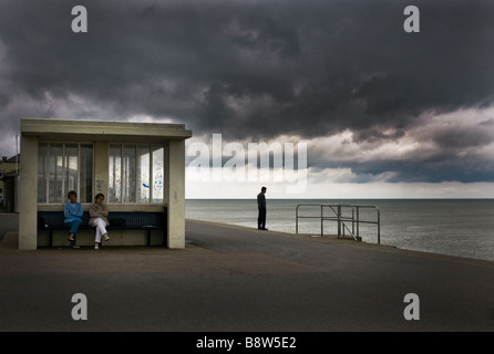 Late afternoon on the seafront at Deal Kent Stock Photo