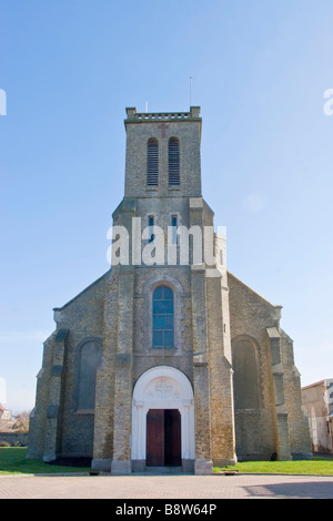 Old church in Sangatte, Pas-de-Calais, France Stock Photo