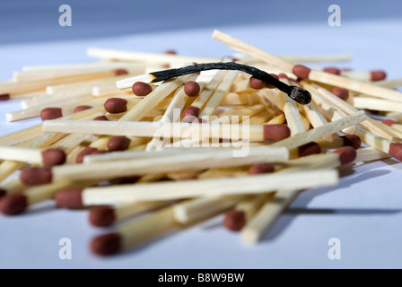 Pile of matches 2 Stock Photo