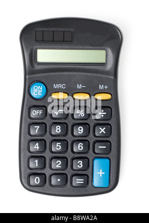 Basic Math Black Calculator Black calculator - isolated Stock Photo - Alamy