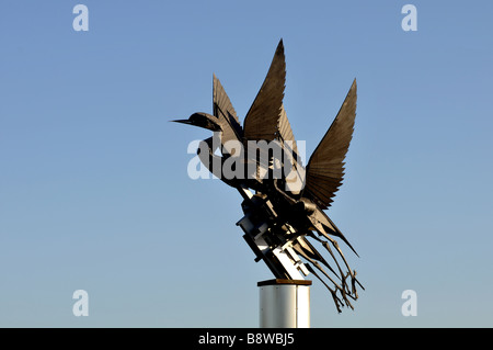 Bird sculpture at Birmingham International Airport, England, UK Stock Photo