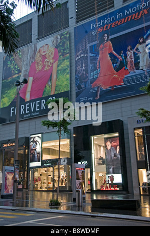 Kuala Lumpur Malaysia Bukit Bintang Star Hill Gallery at night Pavilion Stock Photo