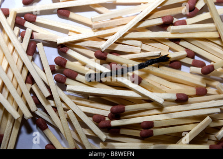 Pile of matches 1 Stock Photo