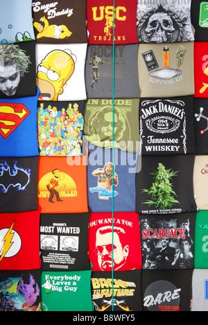 Tee-shirts for sale, Ocean Front Walk, Venice Beach, Los Angeles, California, United States of America Stock Photo