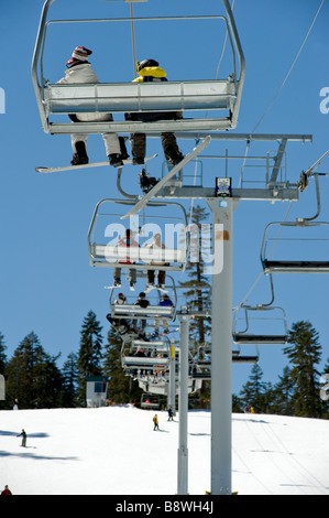 Ski Resort in Lake Tahoe California Stock Photo