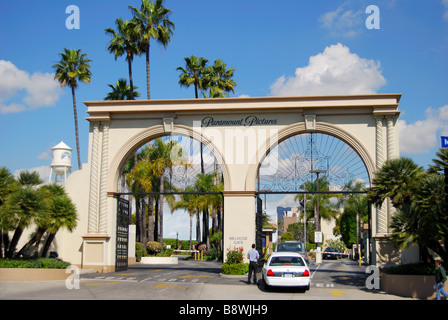 Entrance to Paramount Studios, Melrose Avenue, Hollywood, Los Angeles, California, United States of America Stock Photo