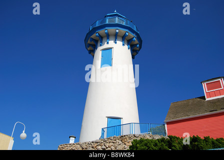 The Lighthouse, Fisherman's Village, Marina del Rey, Los Angeles, California, United States of America Stock Photo