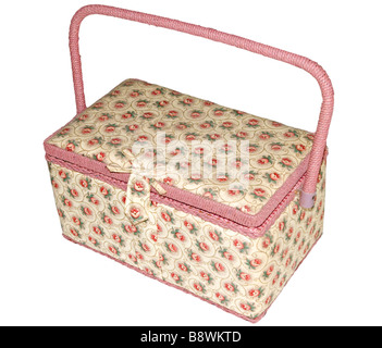 Sewing Basket Stock Photo