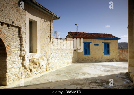 Street in Omodos Troodos mountains South Cyprus Stock Photo