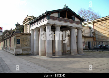 The main entrance to the Queen's Gallery, on the grounds of Buckingham Palace, London.  March 2009 Stock Photo