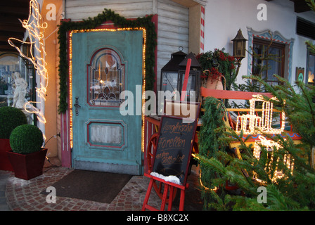 entrance to Tyrolean cafe Mayrhofen Austria Stock Photo