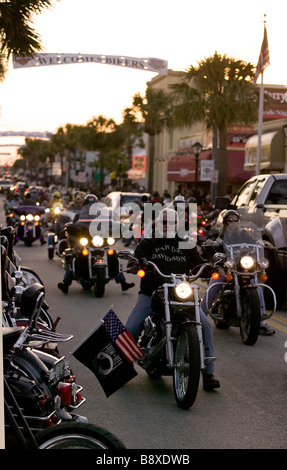 Main St Daytona Beach Florida USA Bikeweek 2009 Stock Photo