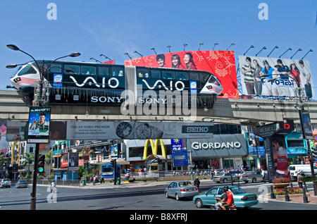 Kuala Lumpur Malaysia Bukit Bintang Plaza monorail Stock Photo