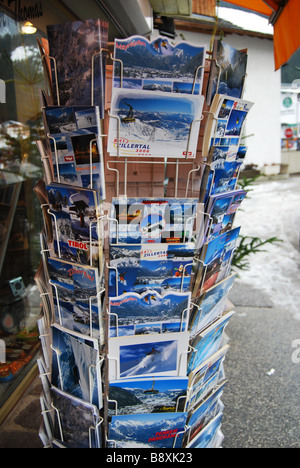 postcards for sale in Mayrhofen Austria Stock Photo