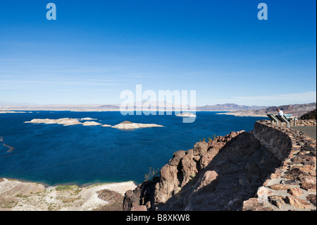 View over Lake Mead from Lakeview Overlook near the Hoover Dam, Nevada, USA Stock Photo