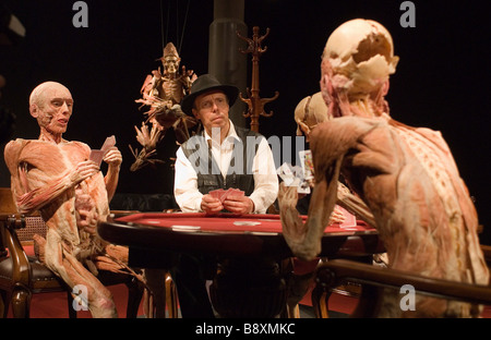 Gunther von Hagens playing cards with his plastinates Stock Photo