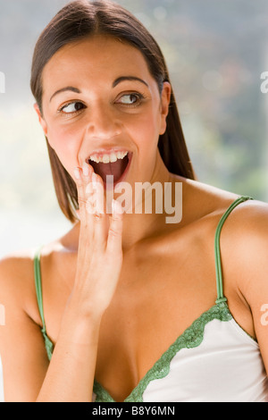 Portrait of pretty smiling teenager Stock Photo