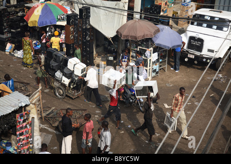 Electronic waste in Nigeria. Tons of e-waste from Western countries end up in West Africa, including Nigeria. Stock Photo