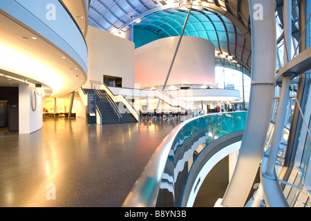 Inside The Sage Gateshead, Norman Foster's stunning music centre on the banks of the River Tyne. Stock Photo