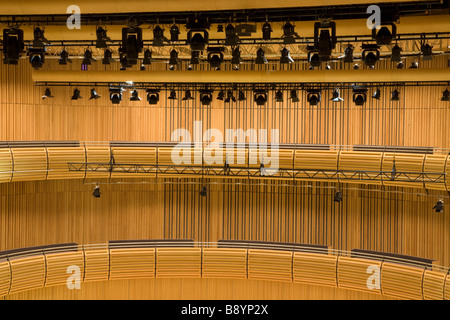 Inside Hall One at The Sage Gateshead, Norman Foster's stunning music centre on the banks of the River Tyne. Stock Photo
