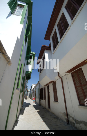 NICOSIA, CYPRUS. A narrow street in the Arabahmet district in the north of the divided city. 2008. Stock Photo