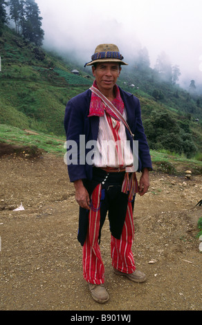 A farmer from the remote highland village of Todos Santos Cuchumatanes in Guatemala Stock Photo