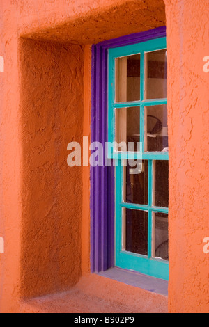 Colorful window in La Placita Village, Tucson AZ USA Stock Photo
