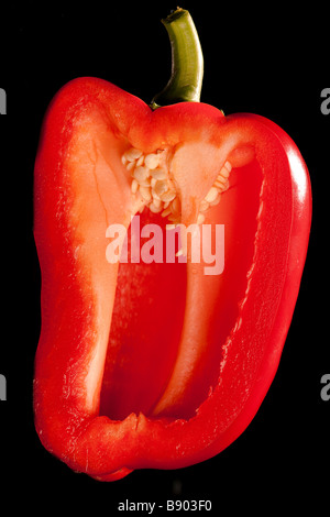 Red Pepper Cut Stock Photo