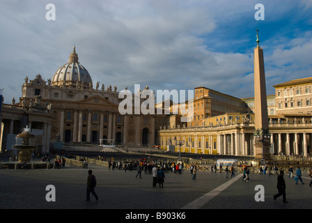 Piazza Sant Pietro the Saint Peters square in Vatican Italy Europe Stock Photo