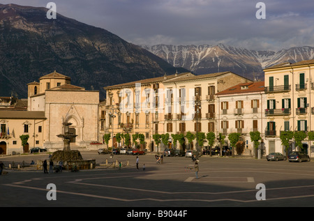 The Piazza Garibaldi Sulmona, Abruzzo, Italy. Stock Photo