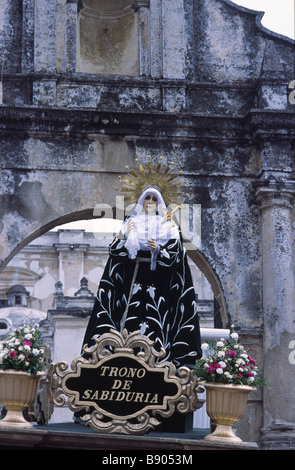 The Good Friday Procession during Semana Santa in Antigua Guatemala Stock Photo