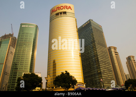 The financial district of Pudong, Shanghai. Stock Photo
