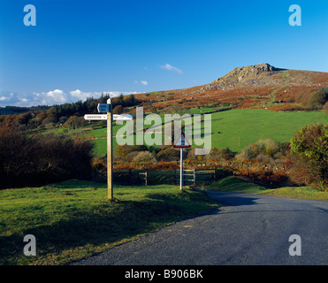 Sheeps Tor in Dartmoor National Park, Sheepstor, Devon, England. Stock Photo