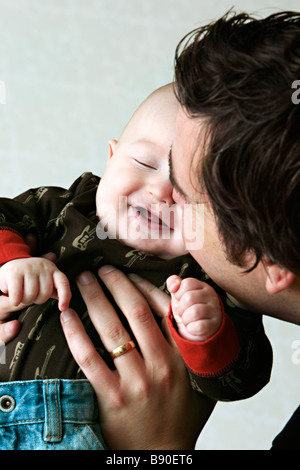 Father with baby. Stock Photo
