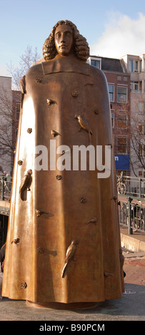 Bronze Statue Baruch de Spinoza Amsterdam Stock Photo