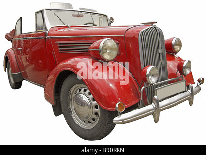 The red car isolated over white with clipping path Stock Photo
