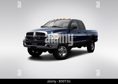 2009 Dodge Ram 2500 SLT in Blue - Front angle view Stock Photo