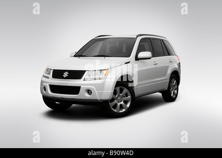 2009 Suzuki Grand Vitara in White - Front angle view Stock Photo