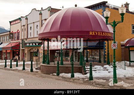 Mackenzie Avenue, downtown Revelstoke, British Columbia, Canada. Stock Photo