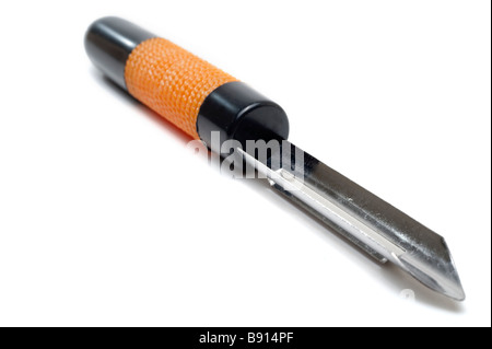 Plastic handled potato peeler Stock Photo
