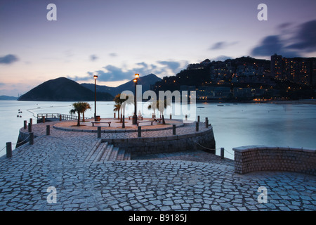 Pier At Repulse Bay At Dusk, Hong Kong Stock Photo