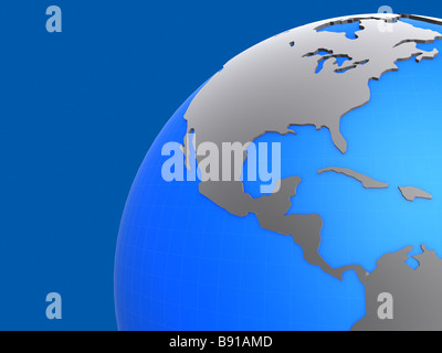 3d world globe isolated on white Stock Photo - Alamy