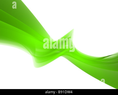 abstract green waves Stock Photo