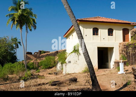 Interior view of old portuguese coastal Fort Aguada, Goa,India. Stock Photo