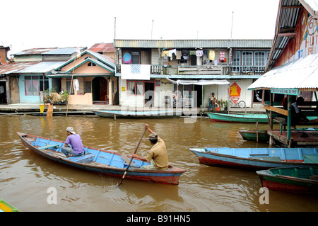 kampung dalam bugis, pontianak, kalimantan, Indonesia Stock Photo