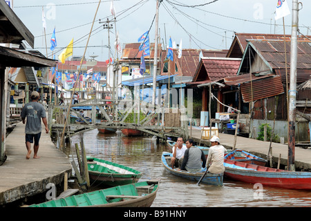 kampung dalam bugis, pontianak, kalimantan, Indonesia Stock Photo