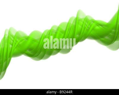 abstract green waves Stock Photo